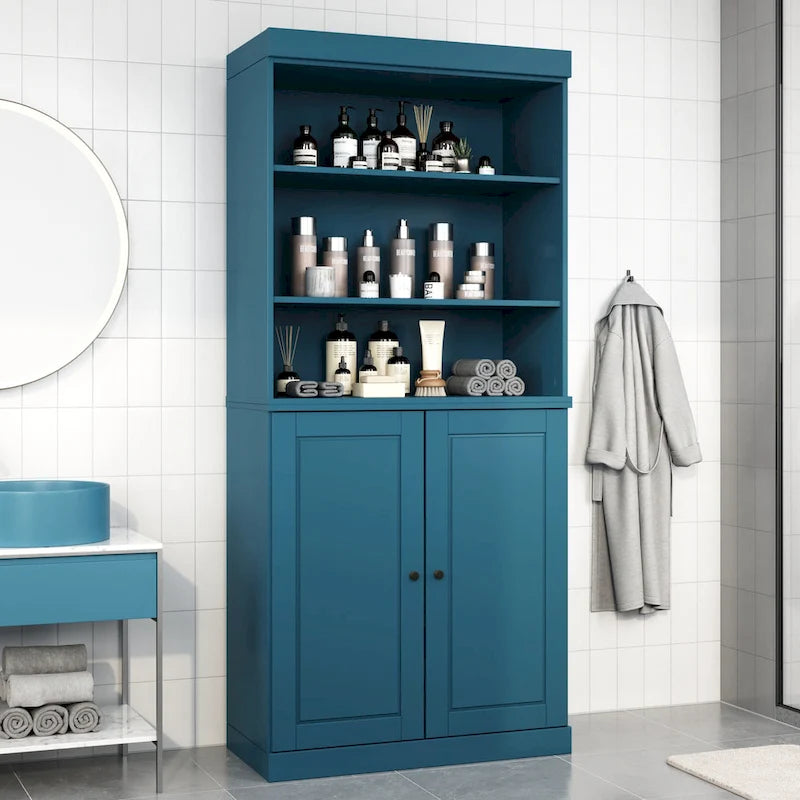 100% Solid Wood 32 Bathroom Cabinet with Optional Doors by Imports