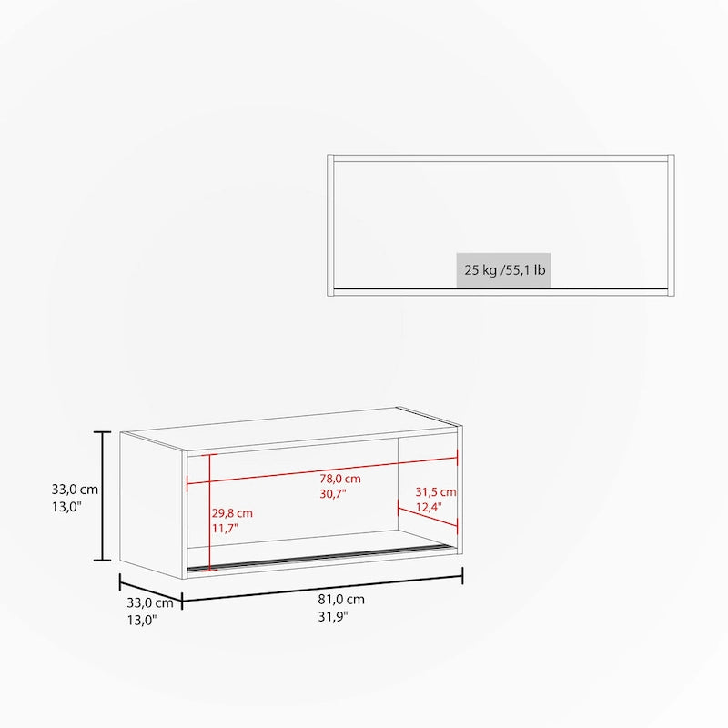Floating Cabinet with Sliding Door,Black