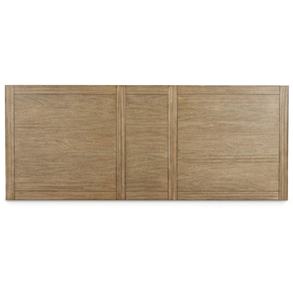 Dining Table, Extension Leaf, Rectangular Brown Wood 80-98 Inch