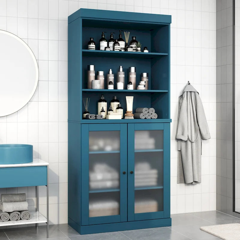 100% Solid Wood 32 Bathroom Cabinet with Optional Doors by  Imports
