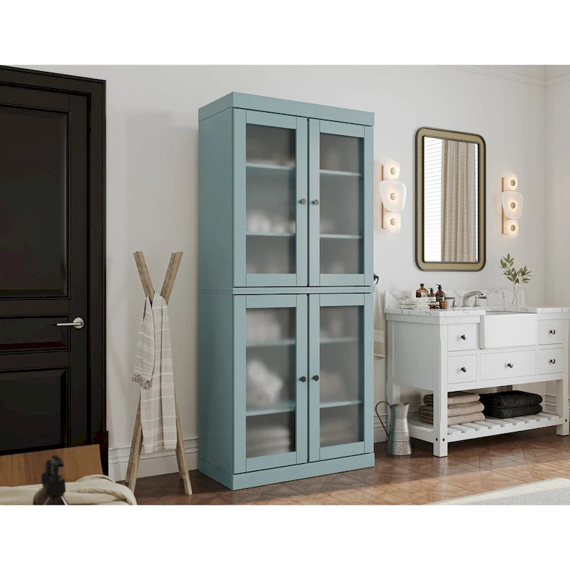 100% Solid Wood 32 Bathroom Cabinet with Optional Doors by  Imports
