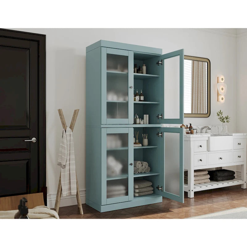 100% Solid Wood 32 Bathroom Cabinet with Optional Doors by  Imports