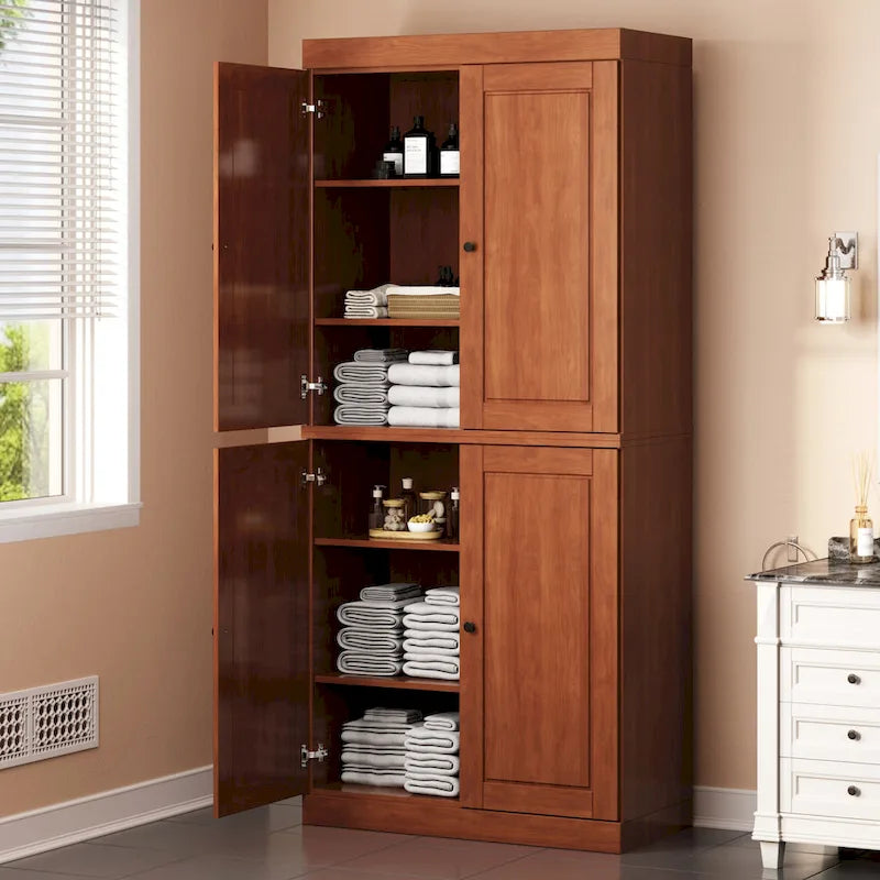 100% Solid Wood 32 Bathroom Cabinet with Optional Doors by  Imports