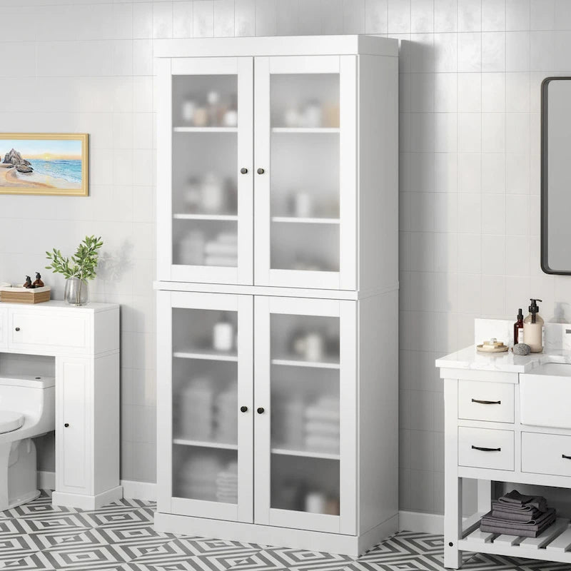 100% Solid Wood 32 Bathroom Cabinet with Optional Doors by  Imports