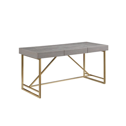 Vaiz Modern 60-inch Metal 3-Drawer Computer Desk with Drawers by Furniture of America