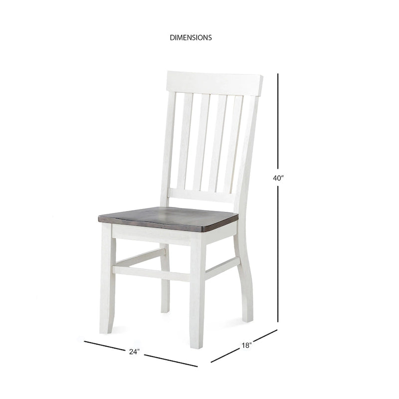 Farmhouse Wood Dining Side Chair (Set of 2)