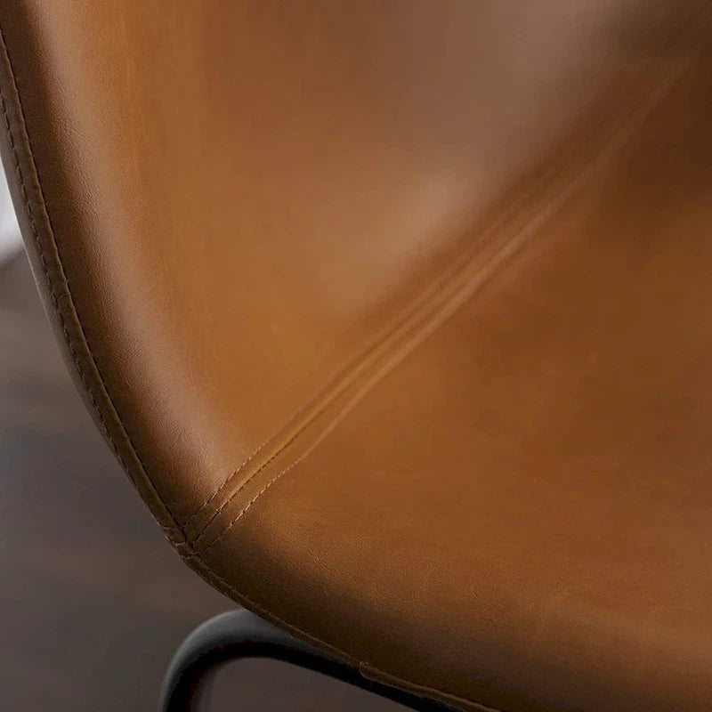 Faux Leather Counter Stool Vintage Barstools, 30 Inch, Set of 2