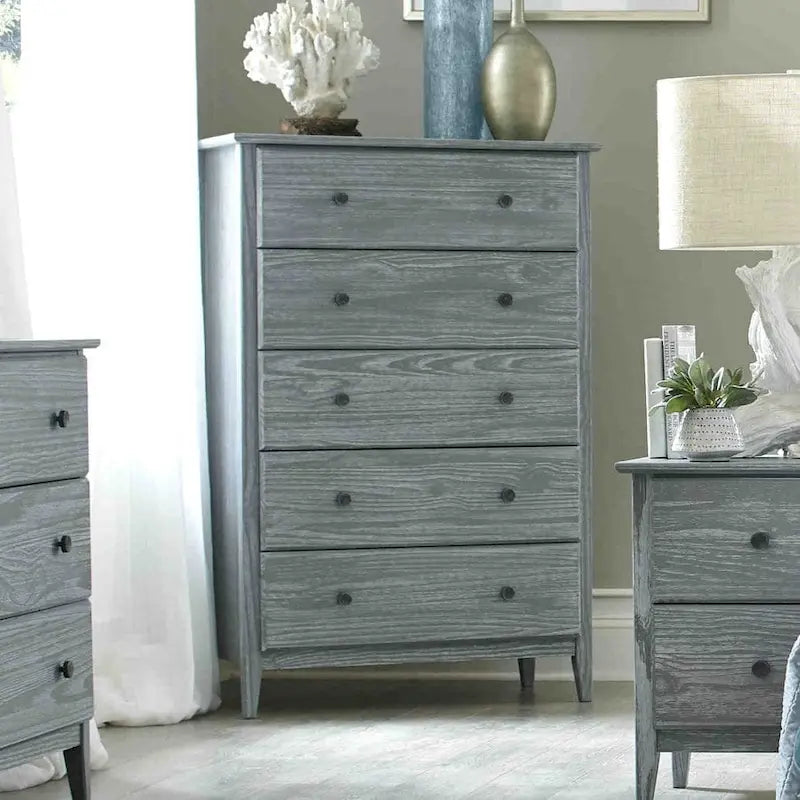 Grain Wood Furniture Greenport Coastal Solid Wood 5-drawer Chest