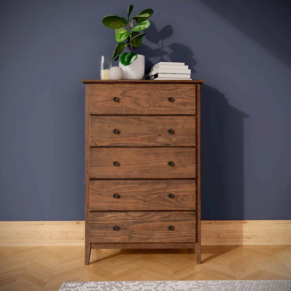 Grain Wood Furniture Greenport Coastal Solid Wood 5-drawer Chest