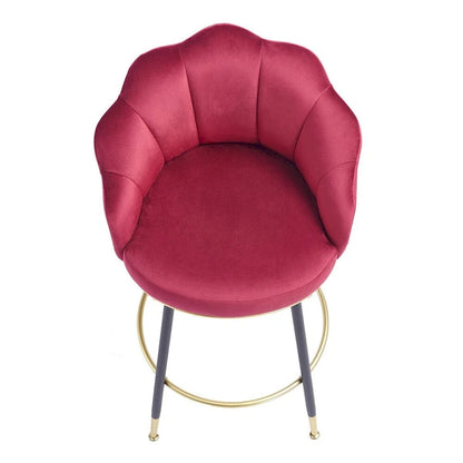 Modern Swivel Bar Stools With Backs (Set of 2) - 22.2 in. W X 21.3 in. D X 39.6 in. H