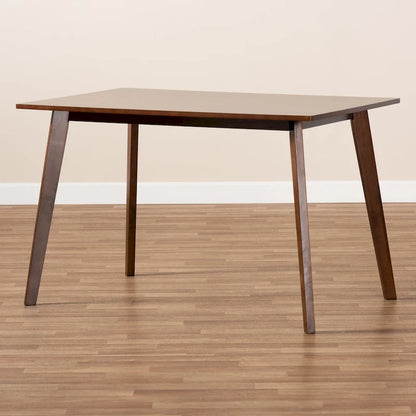 Mid-Century Modern Transitional Rectangular Wood Dining Table