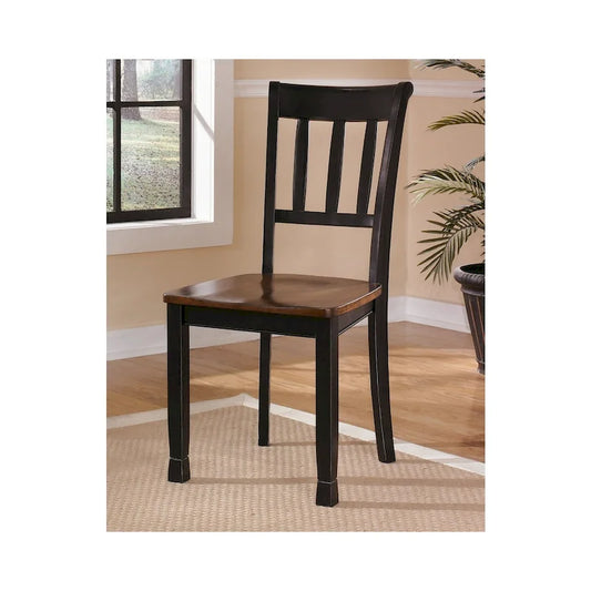  Design by Ashley Owingsville Brown and Black Dining Chairs (Set of 2)