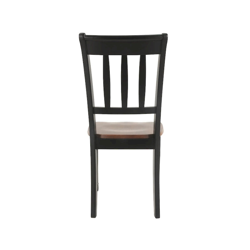 Brown and Black Dining Chairs (Set of 2)
