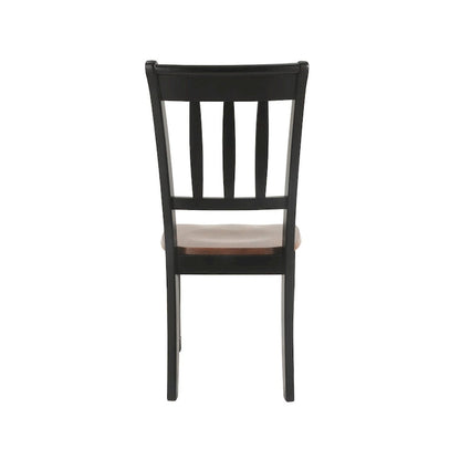 Brown and Black Dining Chairs (Set of 2)