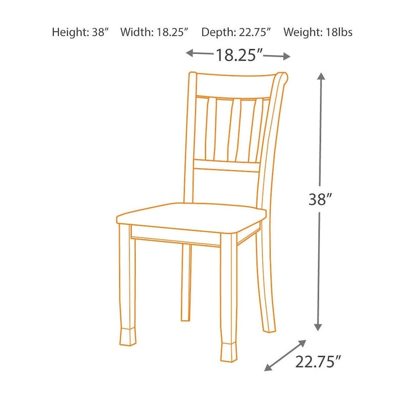 Brown and Black Dining Chairs (Set of 2)
