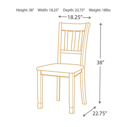 Brown and Black Dining Chairs (Set of 2)