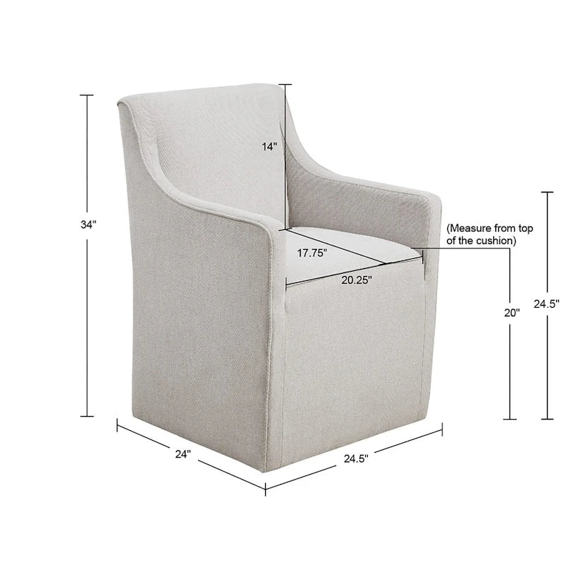 Park Charlotte Dining Arm Chair with Casters