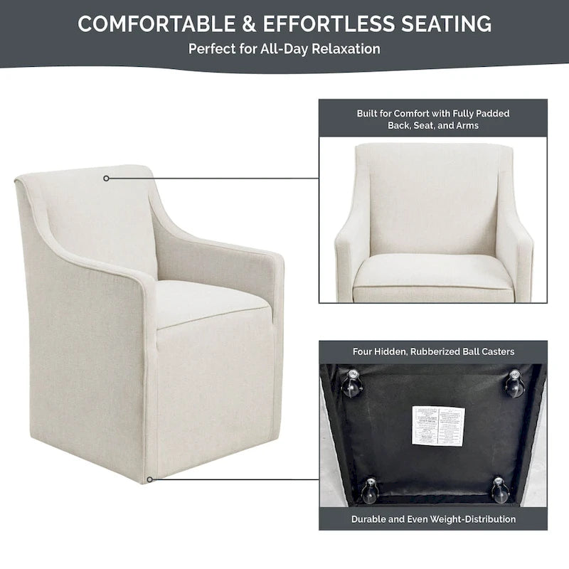 Park Charlotte Dining Arm Chair with Casters