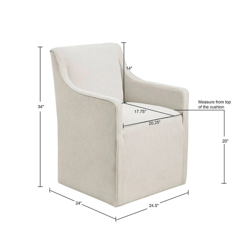 Park Charlotte Dining Arm Chair with Casters