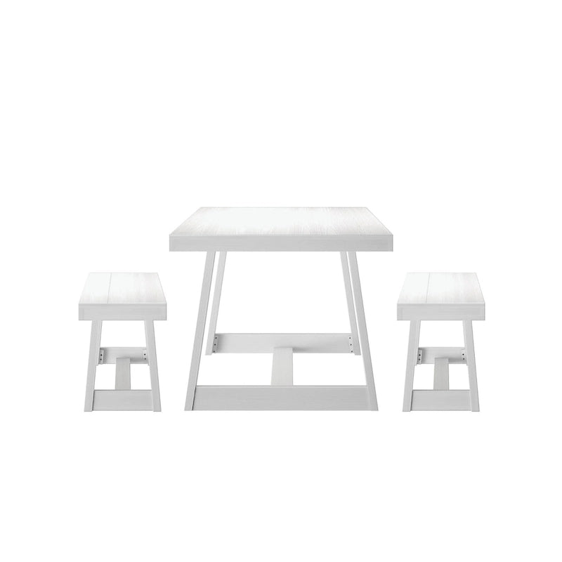 72-Inch Farmhouse Dining Table and Benches Set