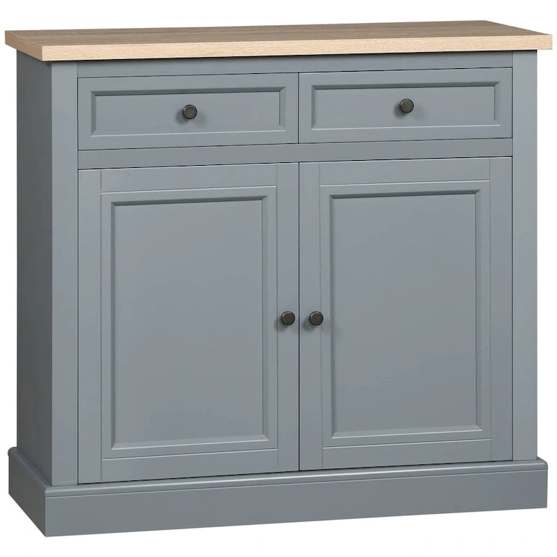 Sideboard Buffet Cabinet, Kitchen Cabinet, Coffee Bar Cabinet with 2 Drawers and Double Door Cupboard