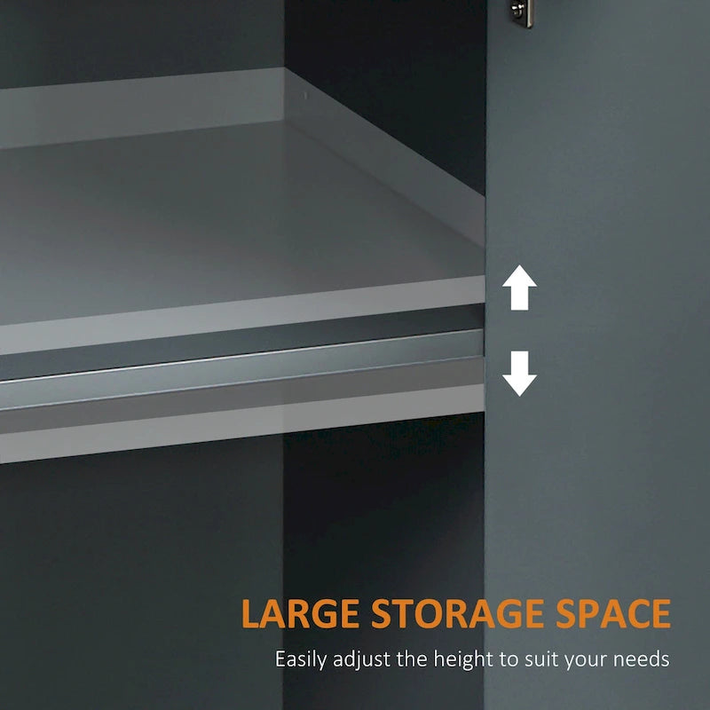 Sideboard Buffet Cabinet, Kitchen Cabinet, Coffee Bar Cabinet with 2 Drawers and Double Door Cupboard