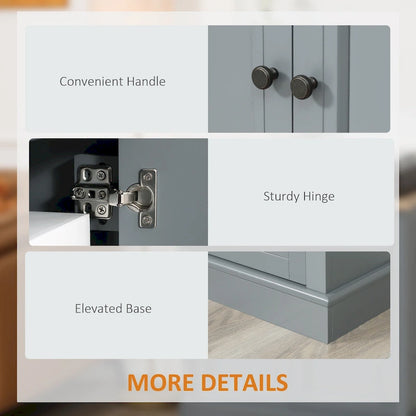 Sideboard Buffet Cabinet, Kitchen Cabinet, Coffee Bar Cabinet with 2 Drawers and Double Door Cupboard
