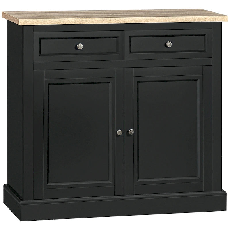 Sideboard Buffet Cabinet, Kitchen Cabinet, Coffee Bar Cabinet with 2 Drawers and Double Door Cupboard