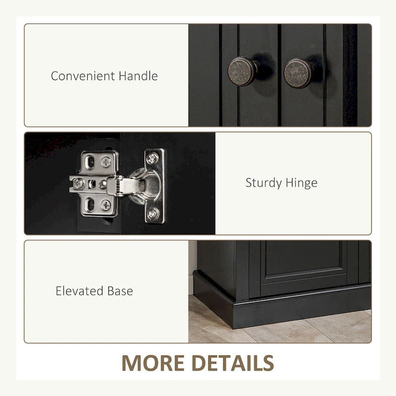 Sideboard Buffet Cabinet, Kitchen Cabinet, Coffee Bar Cabinet with 2 Drawers and Double Door Cupboard