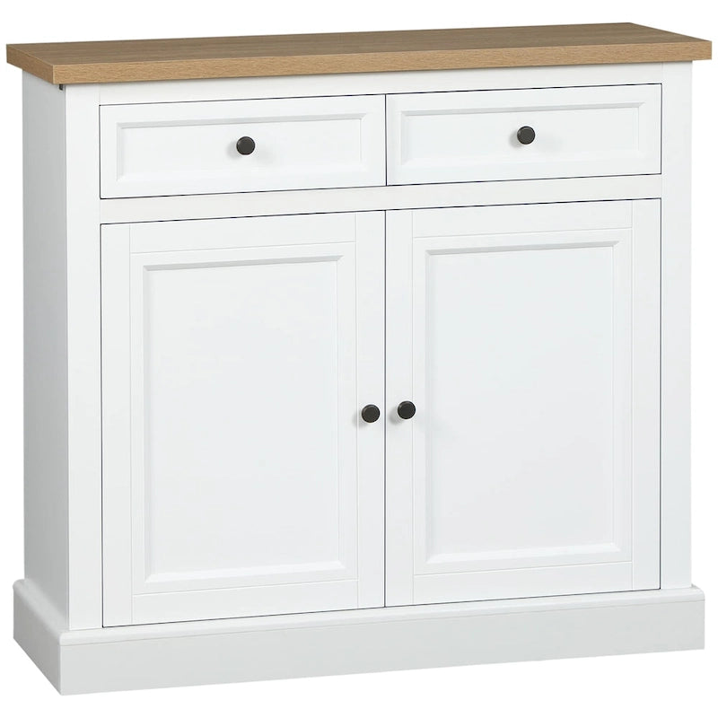 Sideboard Buffet Cabinet, Kitchen Cabinet, Coffee Bar Cabinet with 2 Drawers and Double Door Cupboard