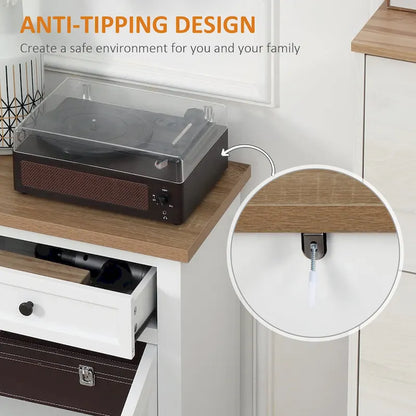 Sideboard Buffet Cabinet, Kitchen Cabinet, Coffee Bar Cabinet with 2 Drawers and Double Door Cupboard