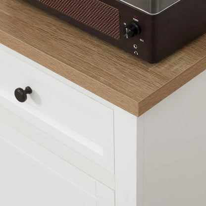 Sideboard Buffet Cabinet, Kitchen Cabinet, Coffee Bar Cabinet with 2 Drawers and Double Door Cupboard