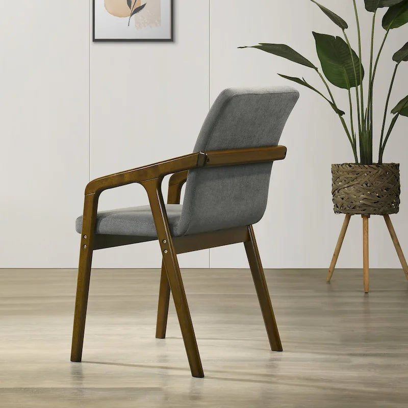 Simple Rustic Upholstered Dining Chair (Set of 6)