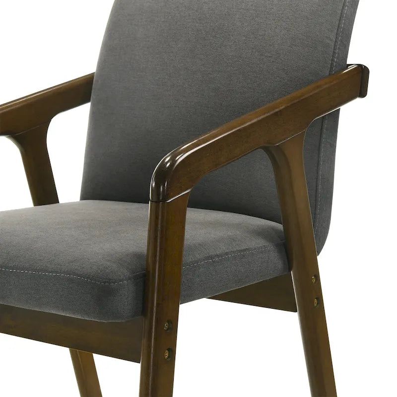Simple Rustic Upholstered Dining Chair (Set of 6)