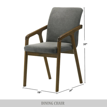 Simple Rustic Upholstered Dining Chair (Set of 6)