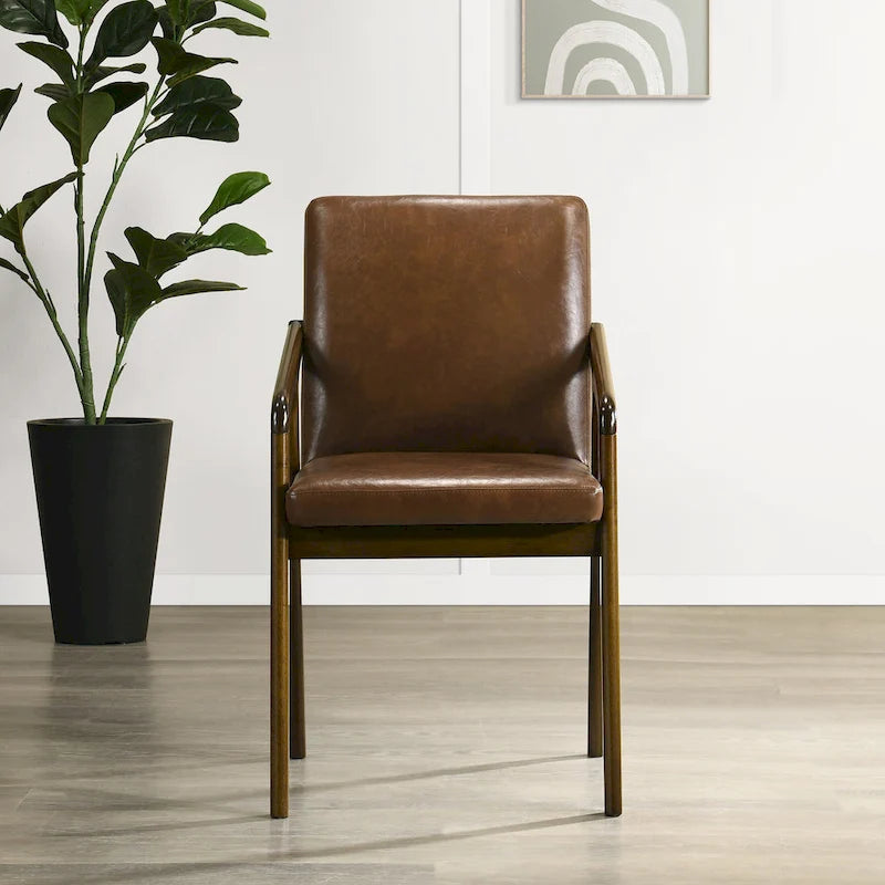 Simple Rustic Upholstered Dining Chair (Set of 6)
