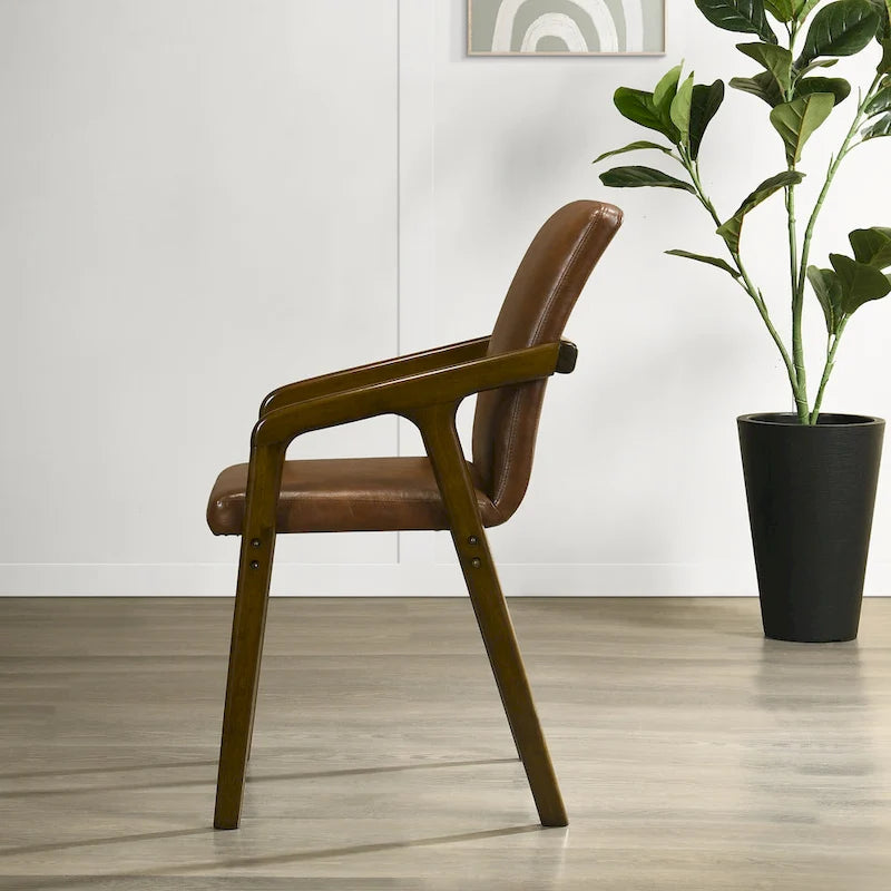 Simple Rustic Upholstered Dining Chair (Set of 6)