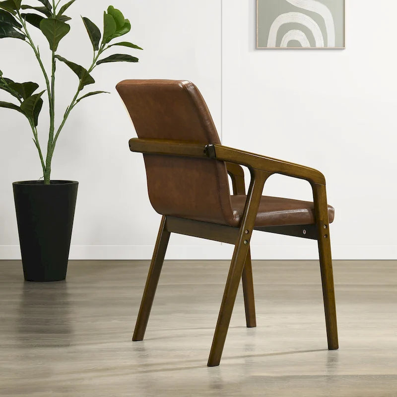 Simple Rustic Upholstered Dining Chair (Set of 6)