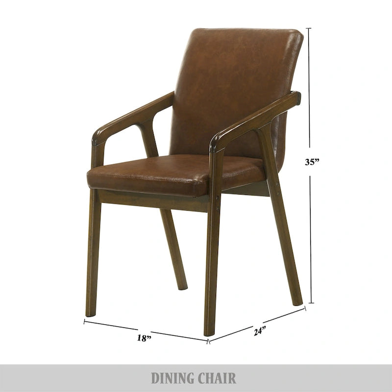 Simple Rustic Upholstered Dining Chair (Set of 6)