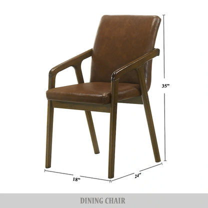 Simple Rustic Upholstered Dining Chair (Set of 6)