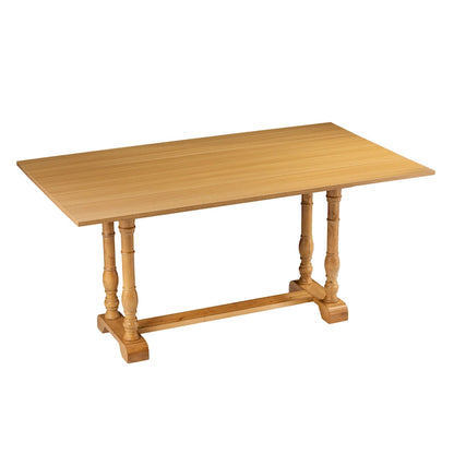 Furniture Eddlewood Farmhouse Drop Leaf Trestle Console to Dining Table