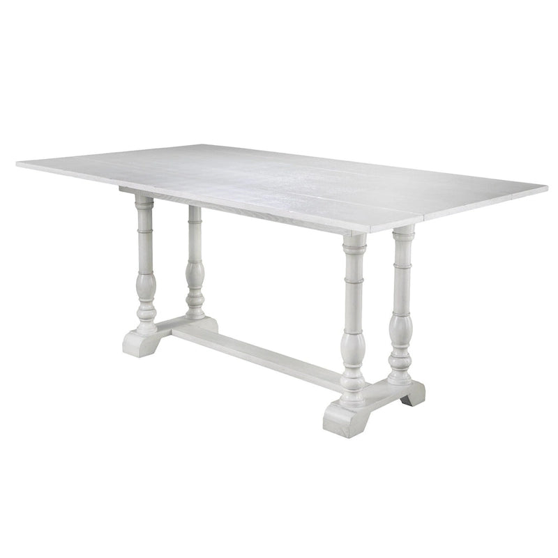Furniture Eddlewood Farmhouse Drop Leaf Trestle Console to Dining Table