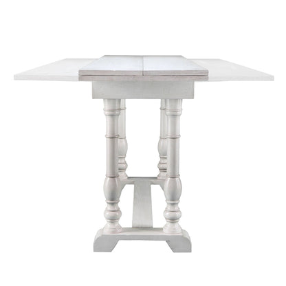 Furniture Eddlewood Farmhouse Drop Leaf Trestle Console to Dining Table