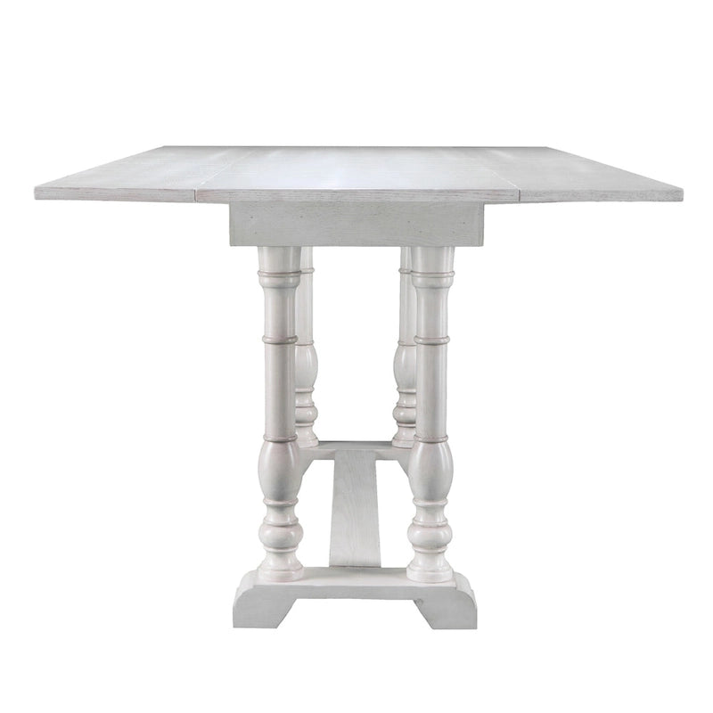 Furniture Eddlewood Farmhouse Drop Leaf Trestle Console to Dining Table