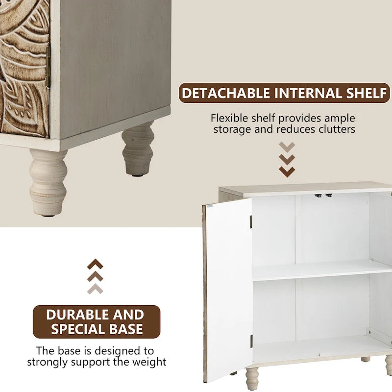 Vintage Sideboard Storage Cabinet and Buffet