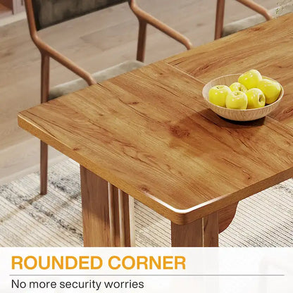 70.89 Rectangle Dining Table for 6-8 People, Modern Simple Wood Kitchen Table