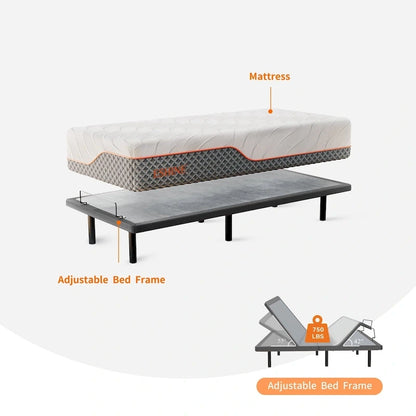 Adjustable Bed Frame, with Massage