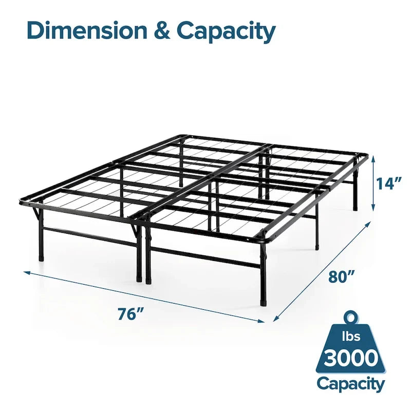 Heavy Duty Steel Mattress Foundation with Storage Space