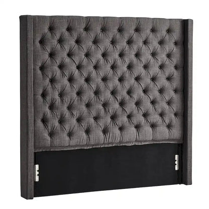 Button-Tufted Wingback Upholstered Headboard