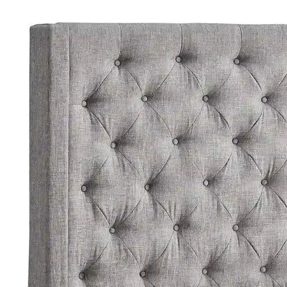 Button-Tufted Wingback Upholstered Headboard